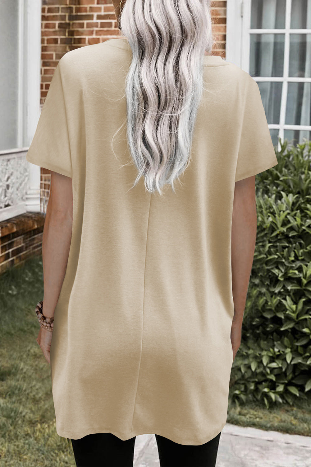 Loose Pocket  Long T-Shirt