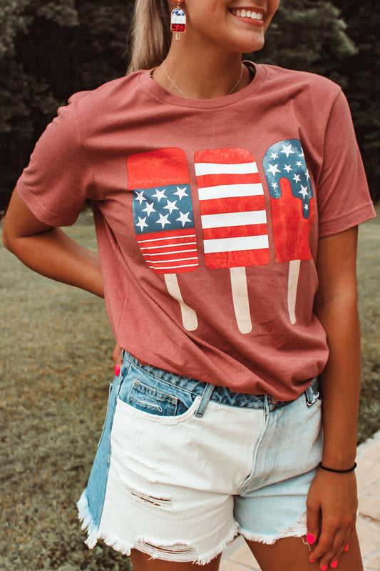 American Flag Popsicles T Shirt