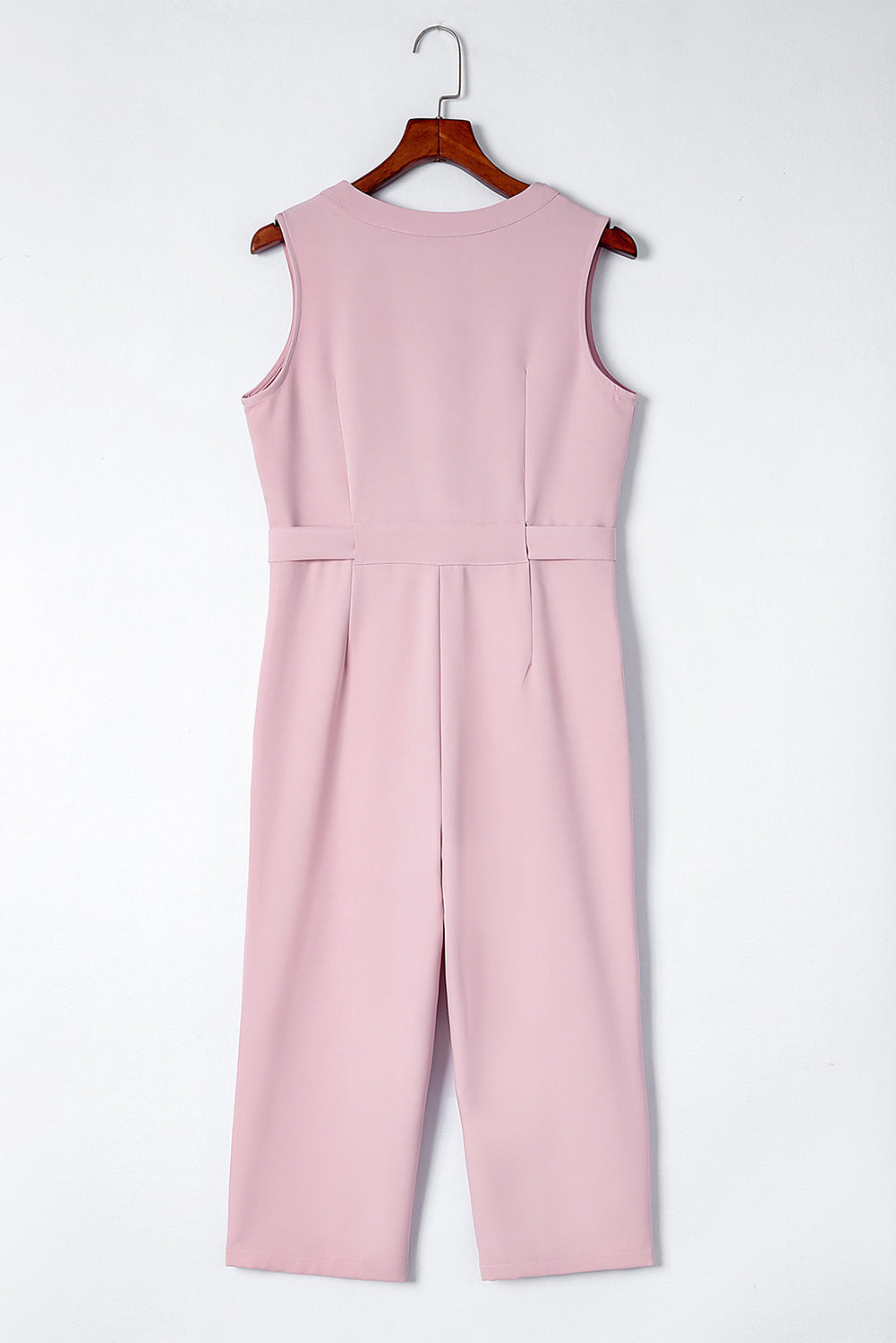 Cropped Jumpsuit With Sash