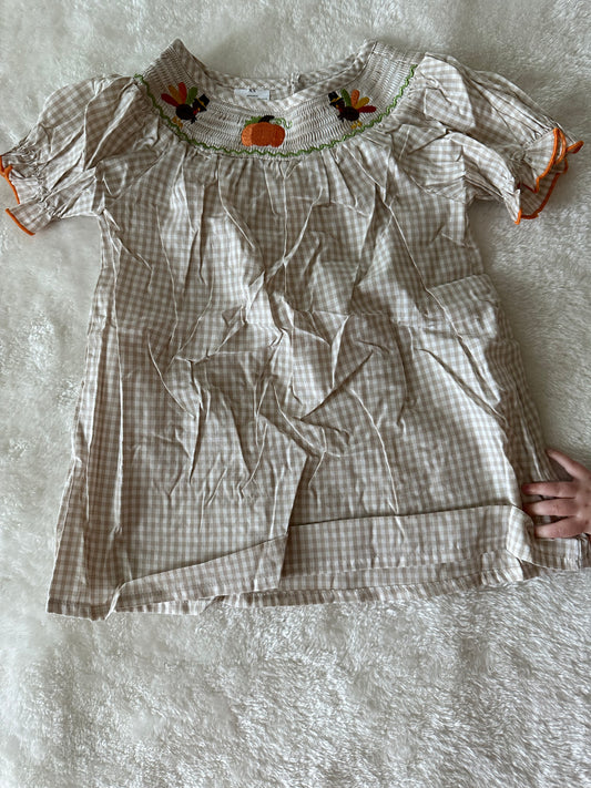 Baby girl Smocked Thanksgiving