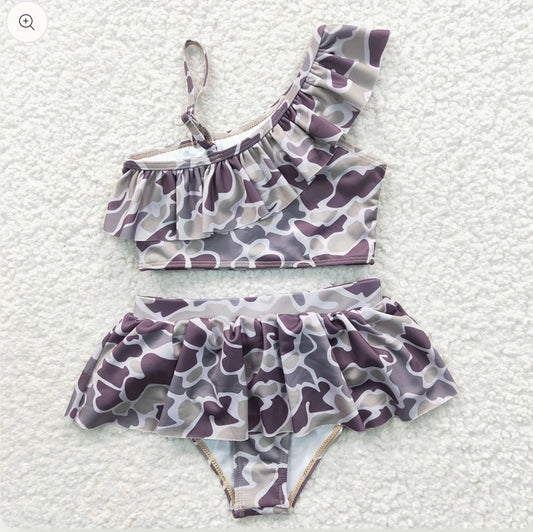 Camo Girl Ruffle Swimsuit