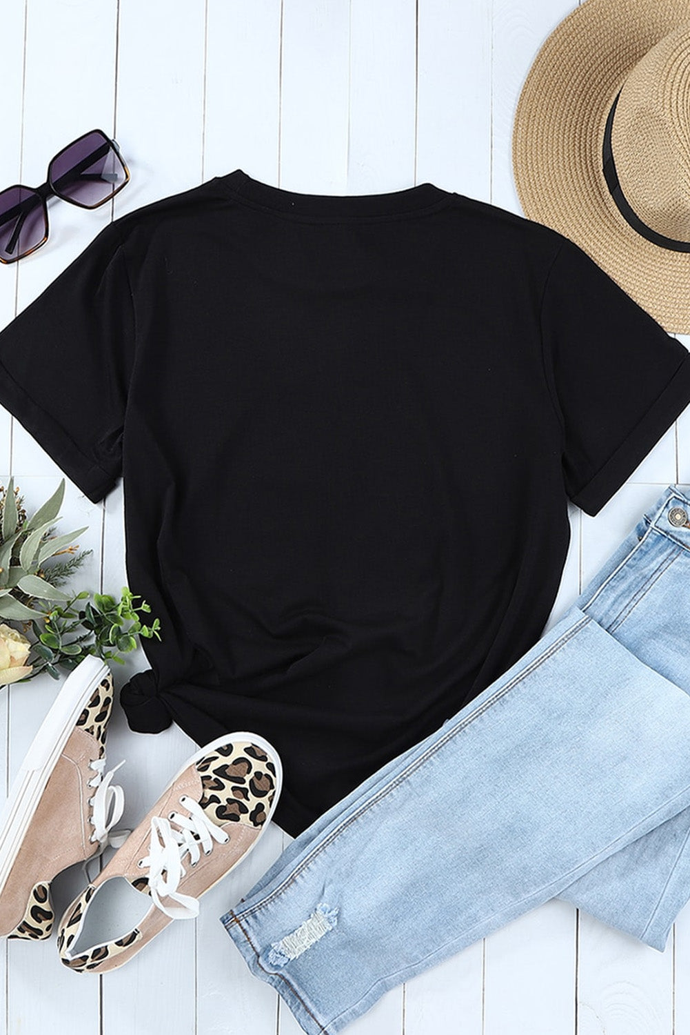 Casual Short Sleeve Crew Neck T Shirt for Women