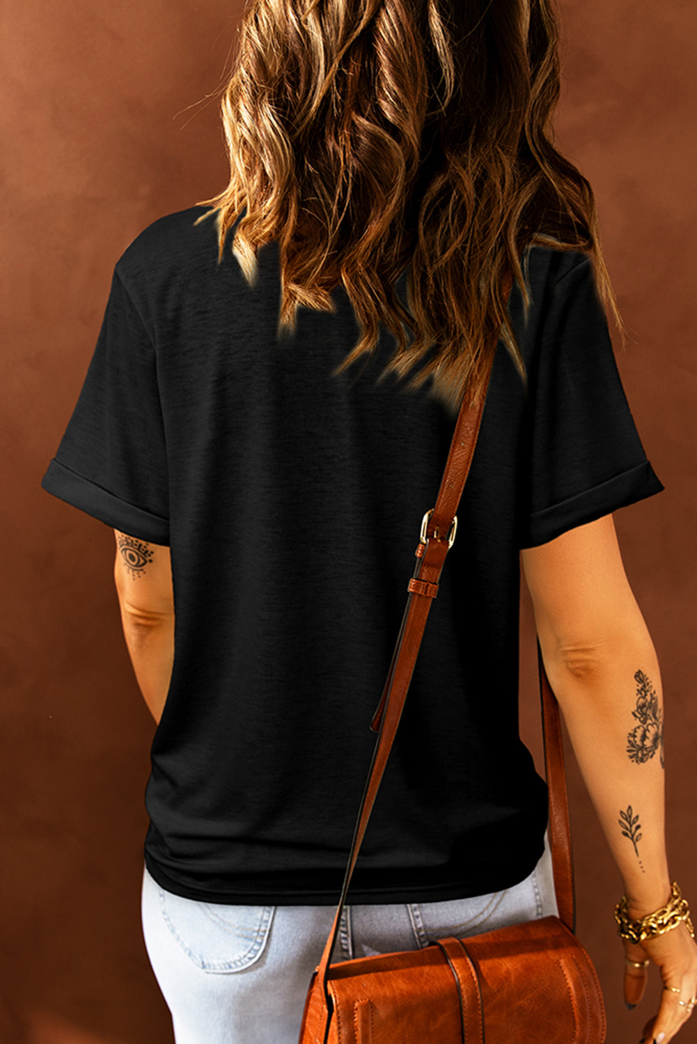 Casual Short Sleeve Crew Neck T Shirt for Women