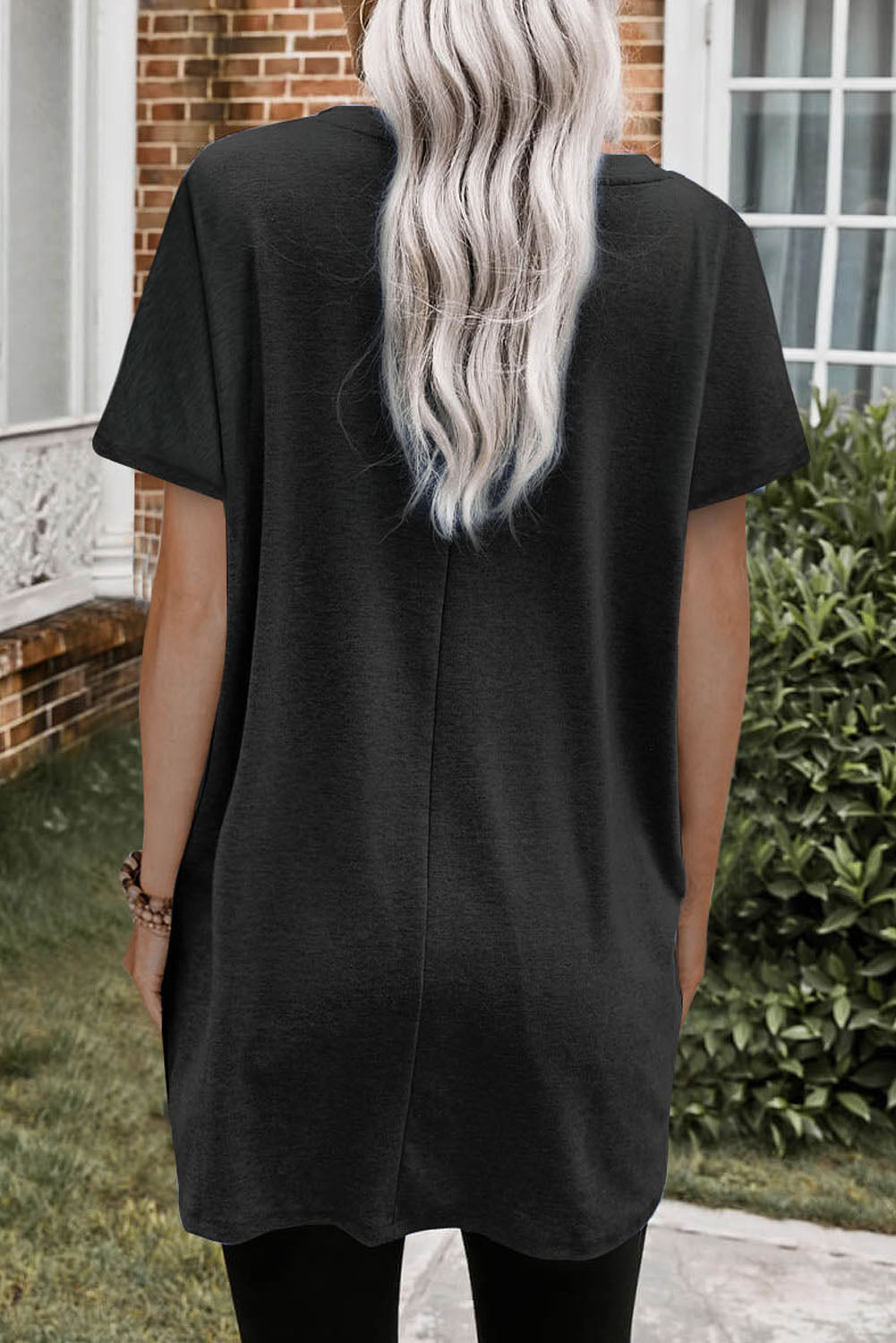 Loose Pocket  Long T-Shirt