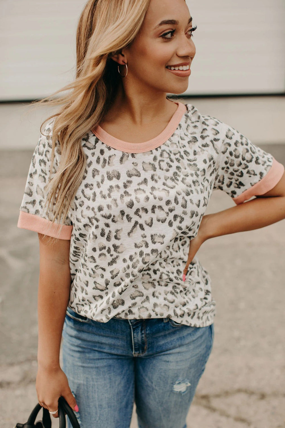 Cheetah Print Short Sleeve T Shirt