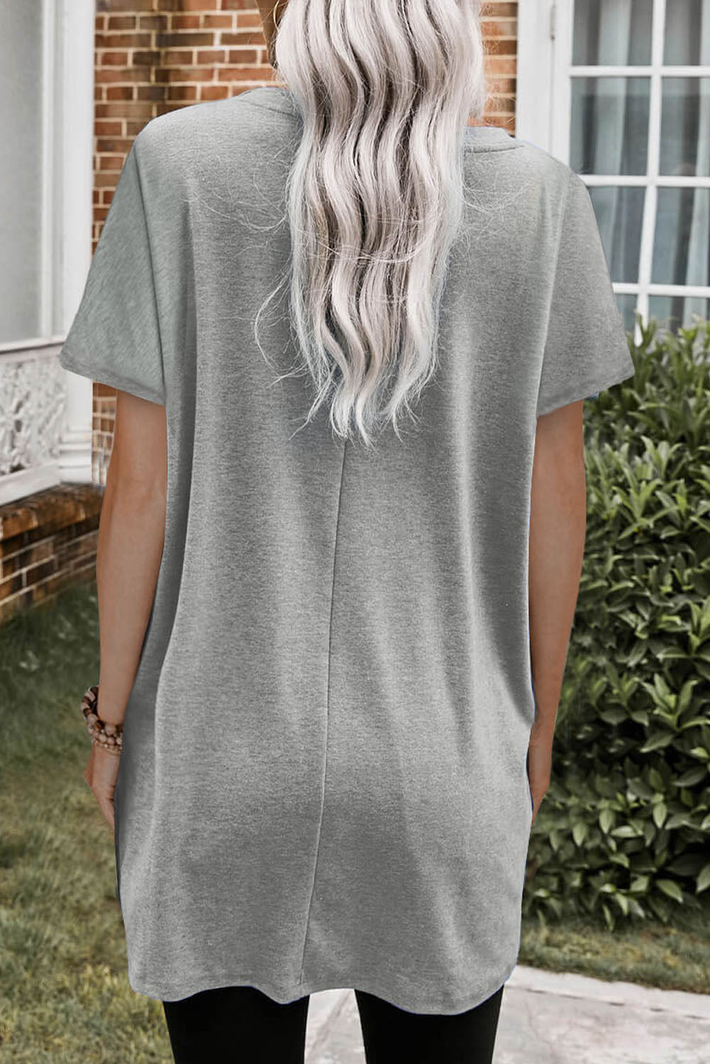 Loose Pocket  Long T-Shirt