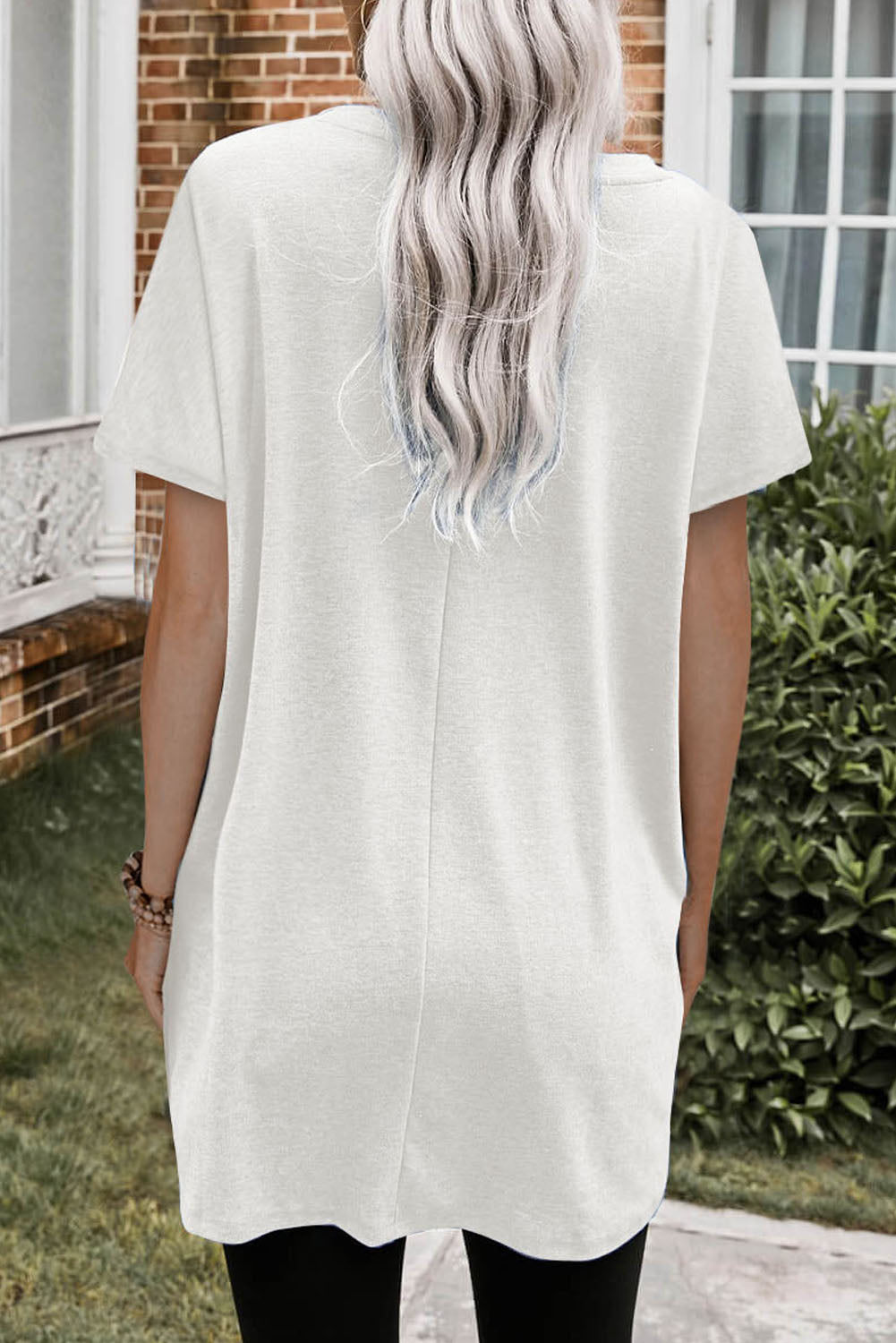 Loose Pocket  Long T-Shirt