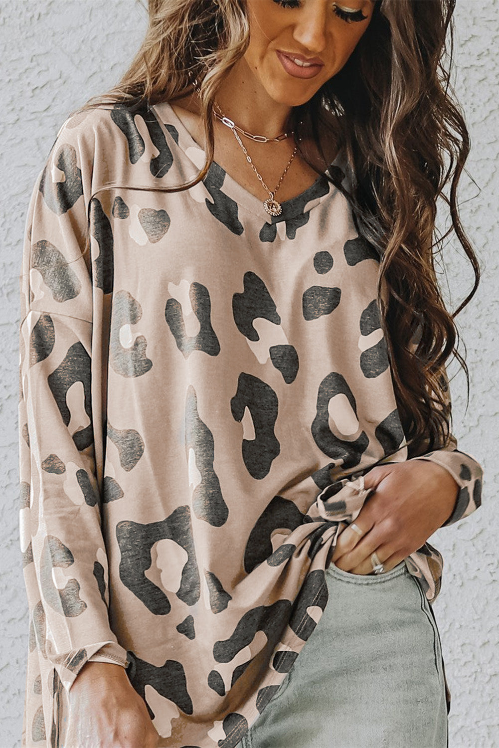 Khaki Leopard Long Sleeve Shirt