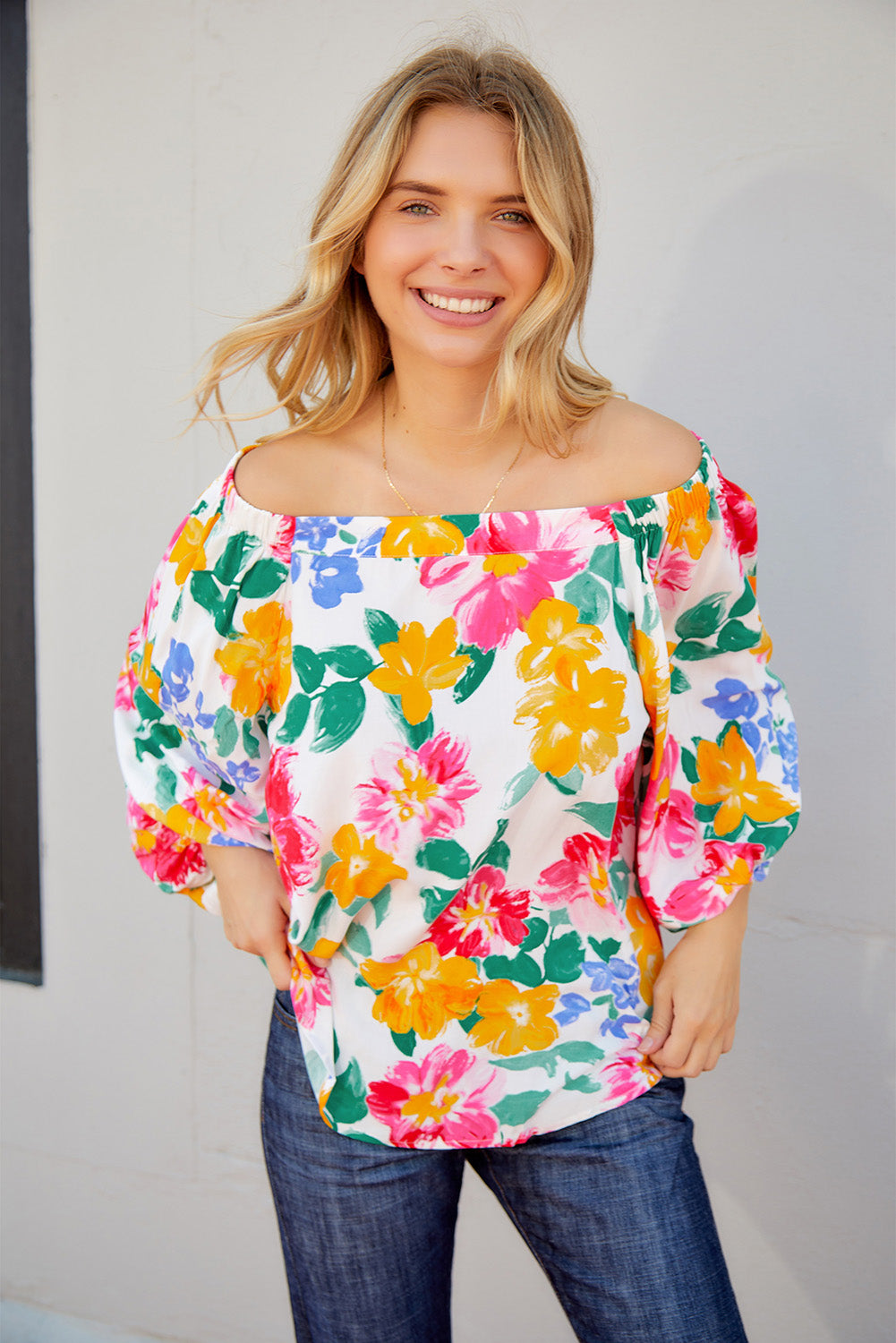 Watercolor Bohemian Flower Blouse