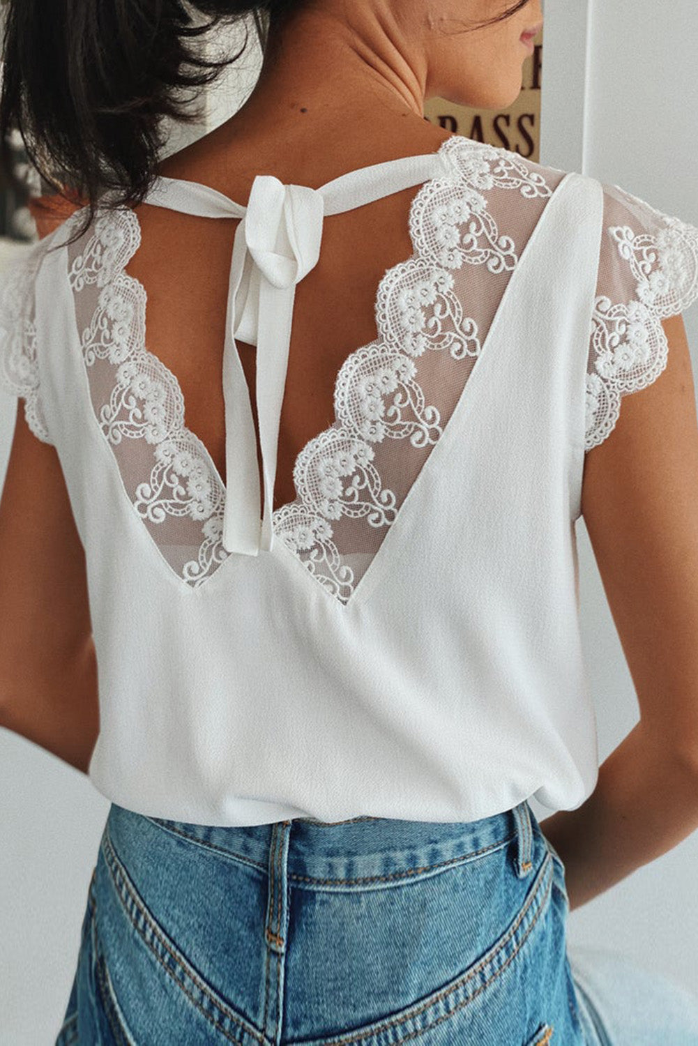 Lace Trim Blouse