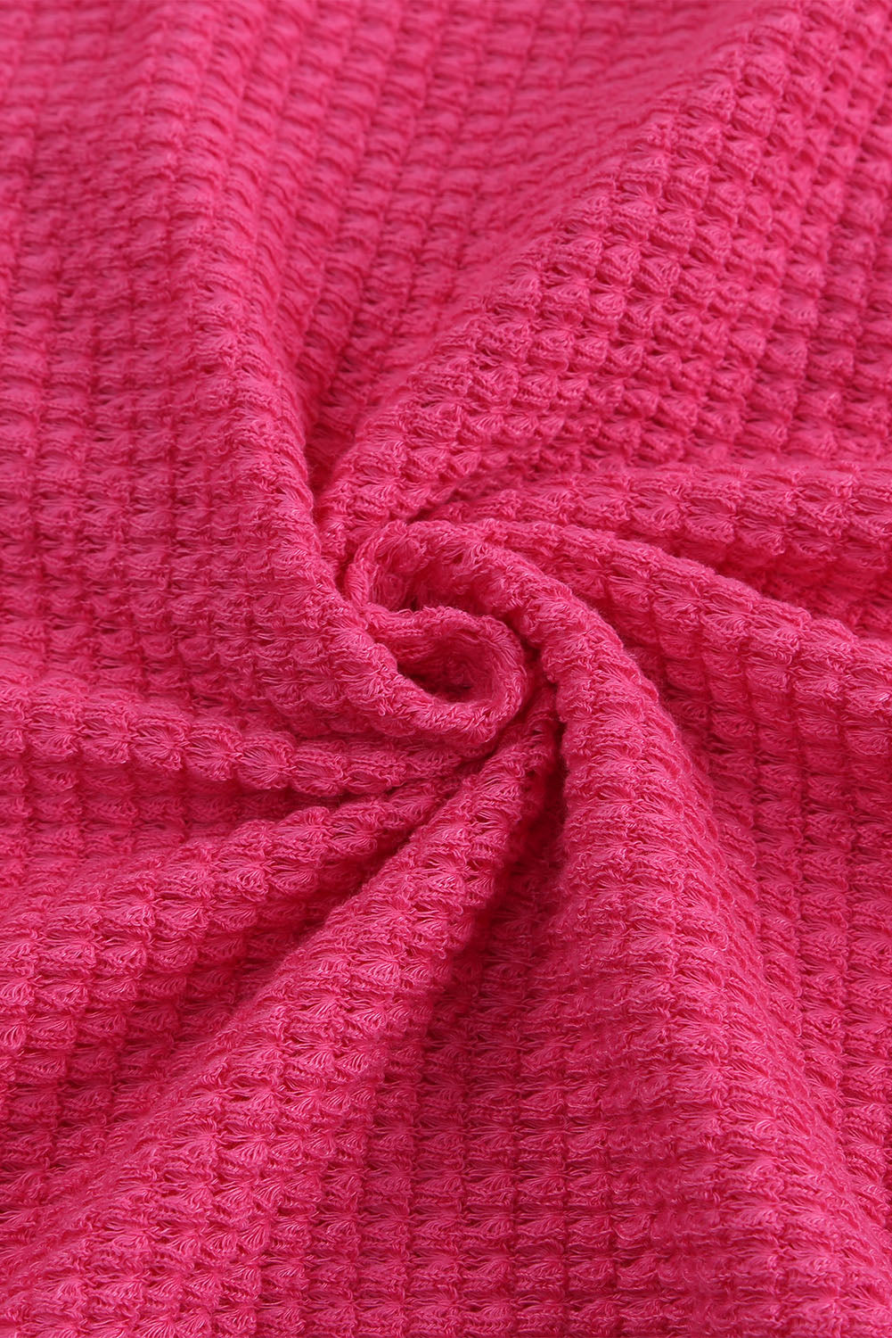 Hot Pink Waffle Knit Top