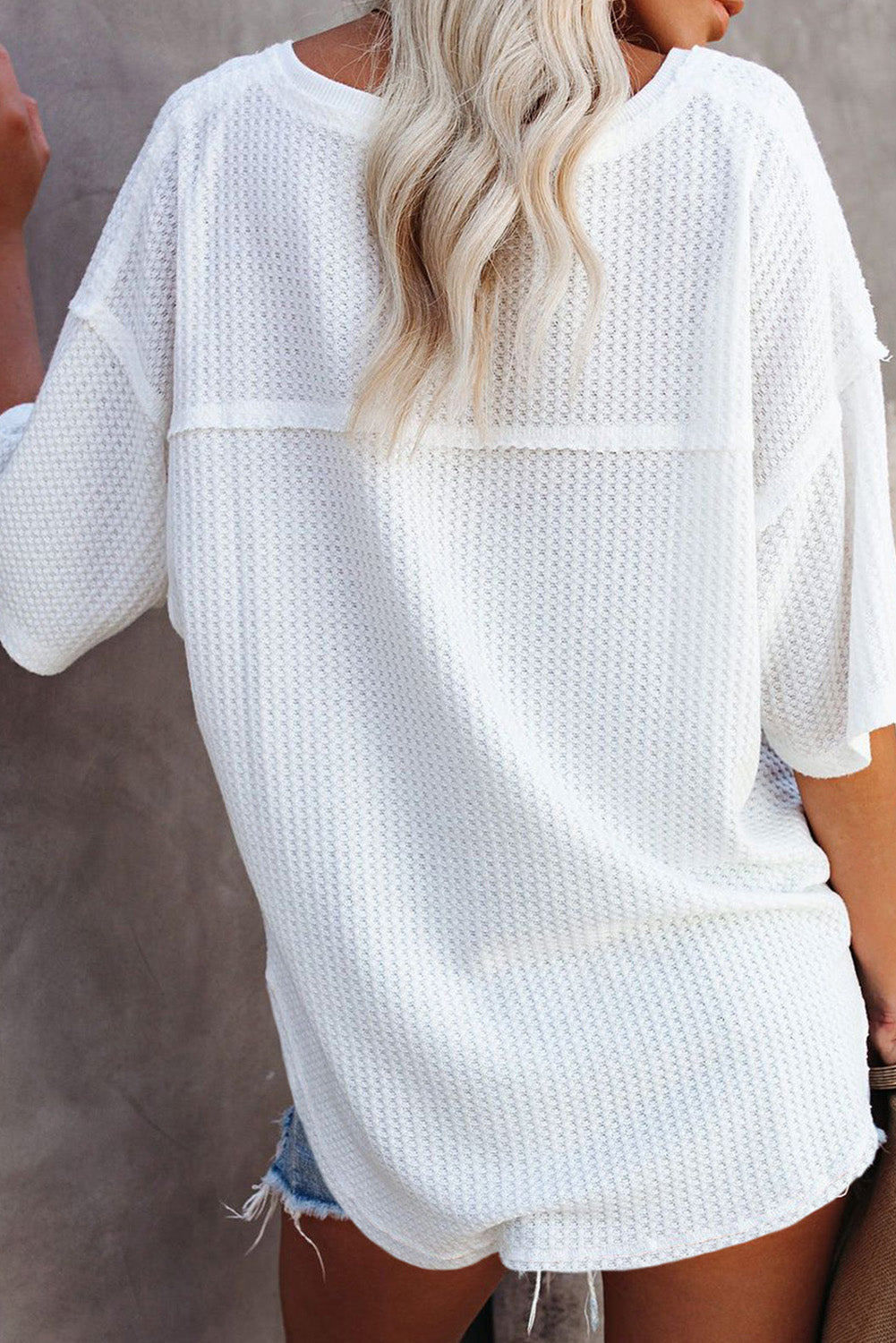 Waffle Knit Loose Top