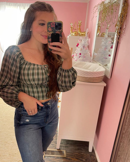 Green Crop Flannel